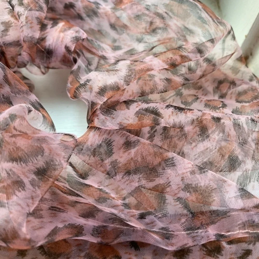 Anthropologie Sheer Leopard Print Mega Scrunchie